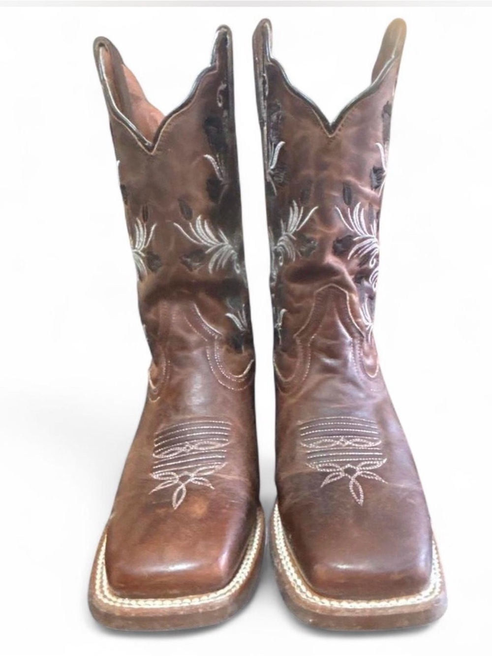 Dan post athena floral embroidered cowboy boots women size 9 M western